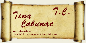 Tina Cabunac vizit kartica